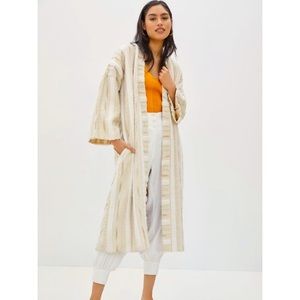 Renee duster coat Anthropologie cream white coat LP NWT